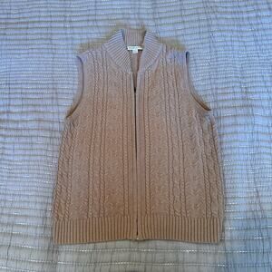 Pendleton L Cotton Zip Up Sweater Vest